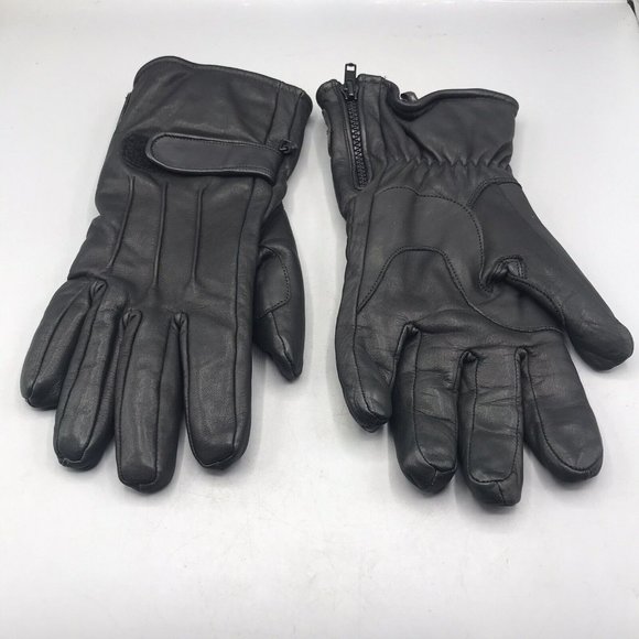 Thinsulate Leather River Road Gloves Cold Weather Motorcycle Ride HD - Picture 2 of 7
